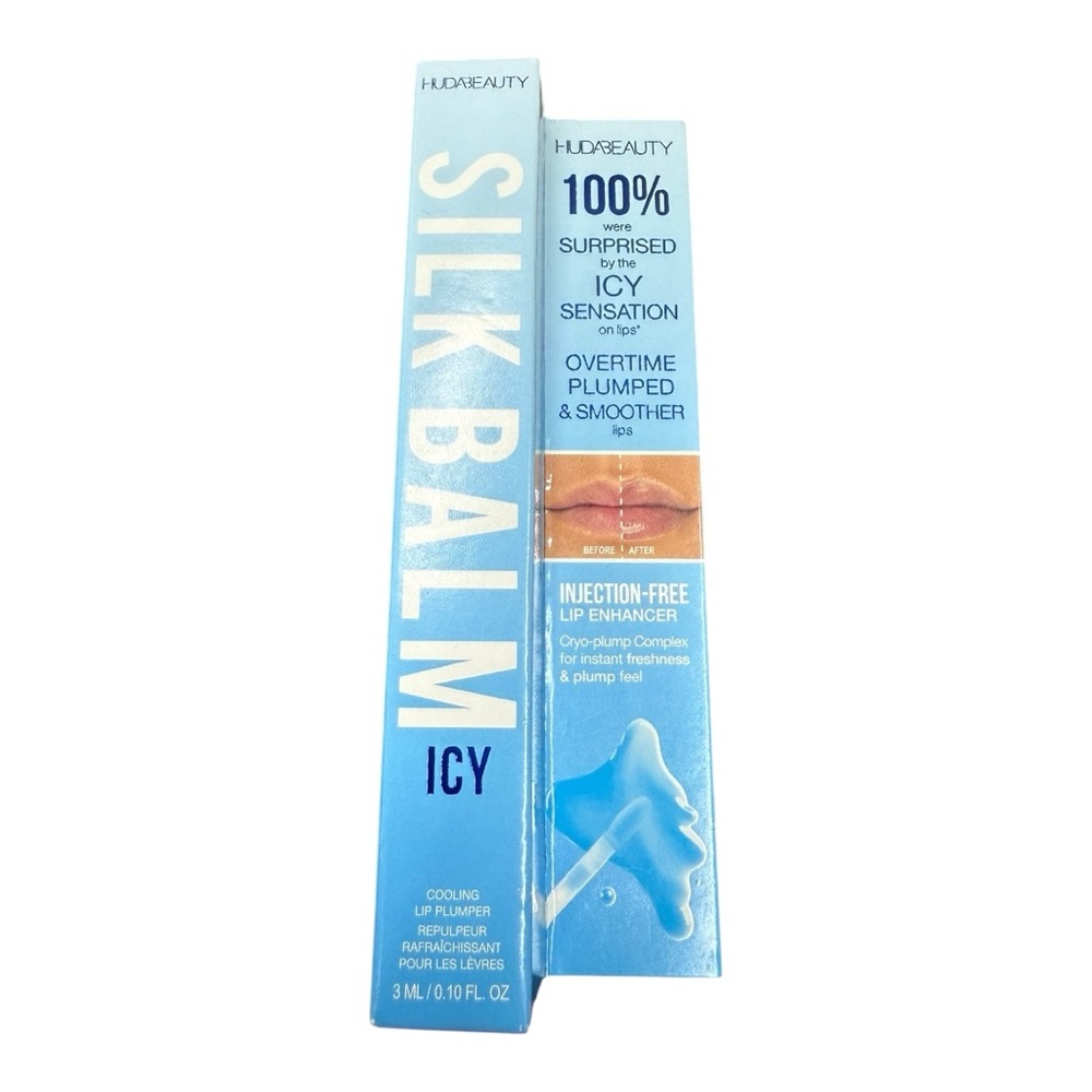 Huda Beauty Icy Silk Balm Hydra Plumping Lip Balm 0.10oz/3ml New